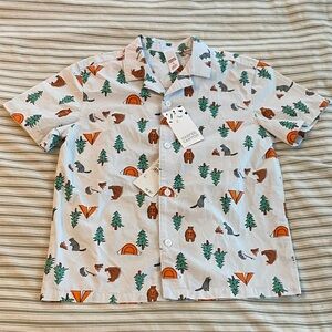 NWT Harper Canyon Cream Outdoor Print Shirt
